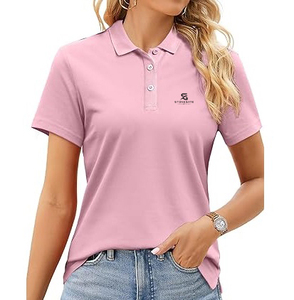 Women Solid Pattern Cotton Polo Shirt <b>Short</b> <b>Sleeve</b> Breathable Casual Knitted Top <b>Button</b> <b>Up</b> Summer Wear 2026 - Product Image 6