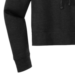 Sweat à capuche noir en molleton court et modeste, en mélange de coton doux, à manches longues, style décontracté, pour femme, idéal au quotidien - Product Image 2
