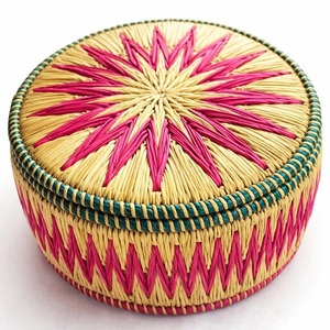 Panier à herbes et épices en herbe de Sabai tressée, écologique, de qualité supérieure, multicolore, compatible lave-vaisselle, pour le transport de pain Chapati et Roti, et comme couvercle pour récipients chauds - Product Image 2
