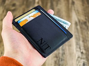 Genuine Leather Custom Logo <b>Card</b> Holder Slim RFID Blocking <b>Men</b> Women Credit <b>Card</b> Case Small Business <b>Wallet</b> LCH-0152 - Product Image 6