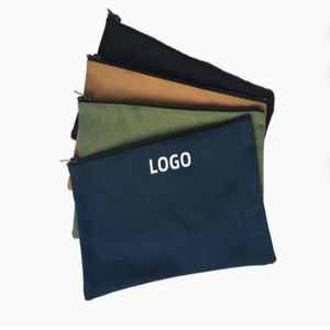 Bolsa de Regalo de Lona con Cierre y Logotipo Personalizado de Pfive, con Patrón de Letras, para Promoción de Marca, Estuche para Cosméticos y Portalápices - Product Image 4