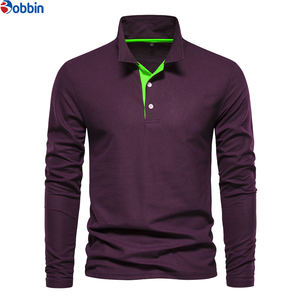 Camisa Polo con Bordado, Cierre de Botones, Formal, de Moda, Manga Larga, Bordada, Transpirable, de Tela de Algodón, con Solapa, para Trabajo - Product Image 5