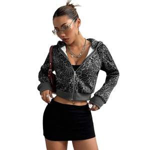 Women Grey Solid <b>Sequined</b> Crystal Waterproof Zip Hoodies Streetwear Long Sleeve Sweatshirt Casual Fashion <b>Jacket</b> Custom Logo - Product Image 1