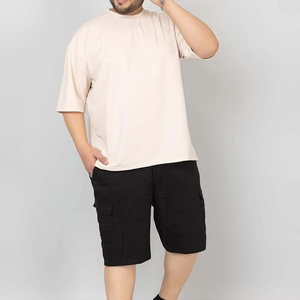 Lightweight <b>Men's</b> Oversized Dropper Shoulder Solid T-<b>shirt</b> Custom Logo Quick Dry Breathable High Quality 100% Cotton Summer - Product Image 5
