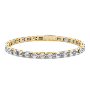 Beautiful 18k <b>SOLID</b> <b>Gold</b> Designer Annette Emerald Lab Diamond Tennis Bracelet Igi Certified Vs1 Quality Jewellery For Women - Product Image 3