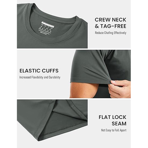 Solid Color Quick Dry 180g Knitted <b>Polyester</b> <b>T</b>-<b>Shirt</b> Short Sleeve O-Neck Regular Fit Casual Athletic Wear - Product Image 2