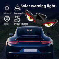 Lampe de Décoration Solaire Sans Fil LED Effet Œil de Diable pour Vitre Triangulaire et Vitre Arrière – Accessoire Auto Tendance