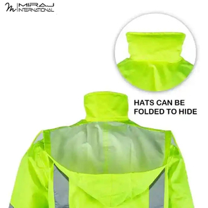 Trajes de Trabajo de Manga Larga de Alta Calidad en Color Verde Neón, Ropa de Trabajo Mecánica, Trajes de Seguridad Reflectantes de Alta Visibilidad - Product Image 6