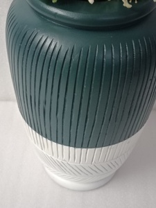 Décoration de maison et de jardin artisanale Grande ferme moderne Blanc et sarcelle Vendable 100% Vase indien en bois de manguier pots de fleurs et jardinières - Product Image 5