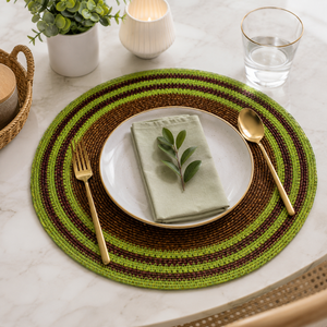 Tovaglietta in Erba Marina Artigianale di Alta Qualità, Diametro 350mm, Ecologica, Stile Americano, Best Seller, Novità per Tavola e Cucina - Product Image 4