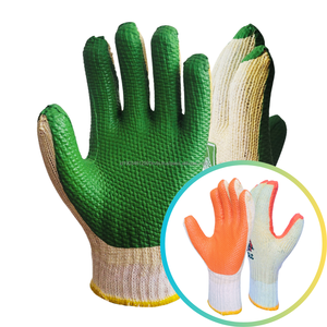 Cómodos y duraderos guantes de Palma de goma verde naranja calibre 7 antiestáticos antiimpacto para jardinería, agricultura, tareas agrícolas - Product Image 5