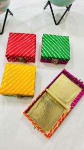 Premium Traditional Rajasthani Lehriya Wooden Cash <b>Box</b> <b>for</b> Indian Wedding <b>Gifting</b> and <b>Jewellery</b> - Product Image 1