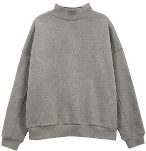 Sudadera con capucha y cuello alto para mujer con logo personalizado, anti-bolitas, informal, para entrenamiento - Product Image 4