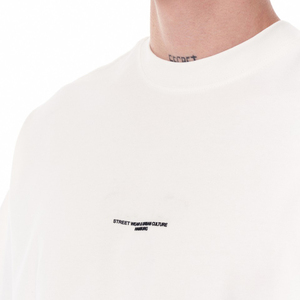 Camiseta Oversize para Hombre de Algodón de Alta Calidad, Corte Relajado, Estilo Urbano, Camiseta Blanca de Primera Calidad para Personalización de Marca - Product Image 4