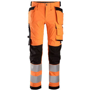 Pantalon de travail haute visibilité RICSA INTERNATIONAL pour homme, orange, avec bandes réfléchissantes, certifié CE, détection des aiguilles, en polyester - Product Image 1