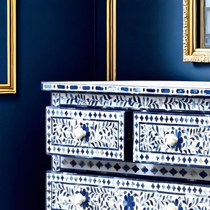 ILAHI's Bone Inlay <b>Drawer</b> Modern Design Agate Detailing <b>Storage</b> Portable Home Furniture - Product Image 5