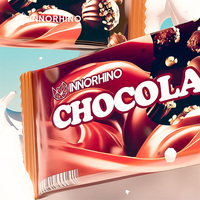 Sacs d'emballage en plastique Mylar découpés à l'emporte-pièce hautement personnalisés pour l'emballage de bonbons de confiserie au chocolat INNORHINO