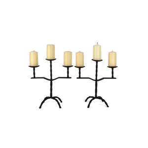 เชิงเทียนเหล็ก 3 แขน สีดำ สำหรับตกแต่งบ้าน เชิงเทียนตั้งพื้น - Product Image 4