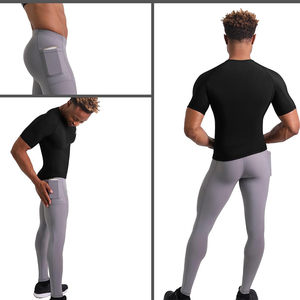 Custom <b>Men's</b> Workout Leggings Breathable <b>Compression</b> <b>Tights</b> Gym Training Running Wear Manufacturer Yoga Pants Sports Pants - Product Image 5