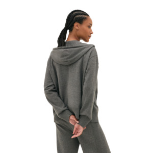 Conjunto Deportivo de 2 Piezas para Mujer, con Capucha, Tejido de Felpa, Color Gris, Corte Regular, Estilo Casual, Color Sólido, 100% Algodón, Transpirable - Product Image 2