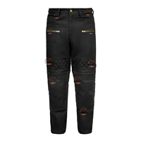 Pantalon de moto pour homme, noir, coupe-vent, textile, avec patchs logo, toutes saisons, équipement moto