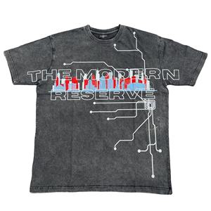 Camiseta de gran tamaño lavada con ácido de estilo Retro Vintage, camiseta de talla grande con logotipo personalizado transpirable con estampado DTF de etiqueta privada para hombre - Product Image 3