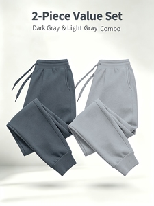 <b>Men</b> <b>Casual</b> Jogger Pants Elastic Waist Drawstring <b>Trousers</b> Elastic Cuff Sweatpants for Home Lounge Wear - Product Image 5