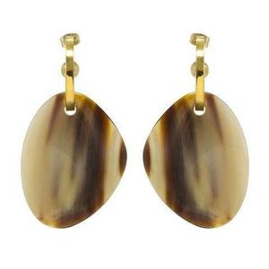 Boucles d'oreilles en corne de buffle plaquées or de haute qualité, design tendance avec pendentif, perles très vendues, cadeau élégant pour femmes et filles - Product Image 5