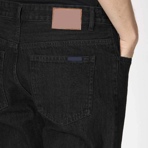 Jean droit coupe classique pour homme, 100 % coton extensible, grande taille, motif Paisley gothique uni - Product Image 6