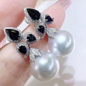 Pendientes Colgantes de Perlas de Agua Dulce en Forma de Corazón Tridimensional, Venta al Por Mayor del Fabricante, Sensación de Lujo Ligero de Alta Gama - Product Image 3