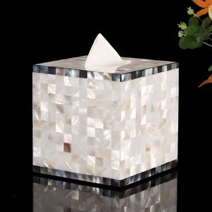 High End Quality Suitable for Table Decoration Mother of Pearl Tissue <b>Box</b> MOP MDF <b>Box</b> with Floral Shape for <b>Paper</b> <b>Storage</b> - Product Image 6