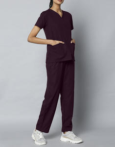 Conjunto de Uniformes Médicos Unisex de Alta Calidad Personalizados para Hospital, Dentista y Salón de Belleza, Pantalones de Campana Ajustados y Cómodos, Venta al Por Mayor 2026 - Product Image 3