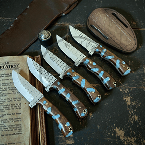 Cuchillo de caza Cowboy Bull Cutter, hoja fija para exteriores, acero raspado de grado industrial, OEM personalizable, AR KNIVES INDUSTRY, punta de caída - Product Image 3