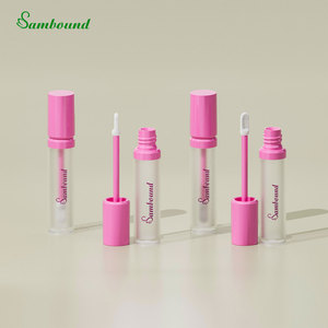Custom 5.6ml Lip Gloss <b>Tube</b> Packaging Shoulder Sleeve Injection Bright PETG <b>Plastic</b> Cosmetic Bottle For Contour Lipstick OEM - Product Image 4