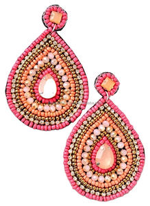 ต่างหูลูกปัดรูปดอกไม้โบฮีเมียนท์ทำด้วยมือต่างหูลูกปัดหลากสีลูกปัดรูปหยดน้ำเครื่องประดับสำหรับทุกเพศขายส่ง - Product Image 3