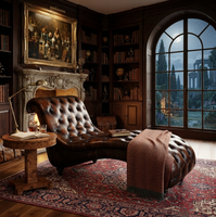 Chaise longue en cuir artisanale de style vintage, canapé-lit moderne capitonné, modulaire, pour salle à manger, hall d'hôtel, décoration de chambre