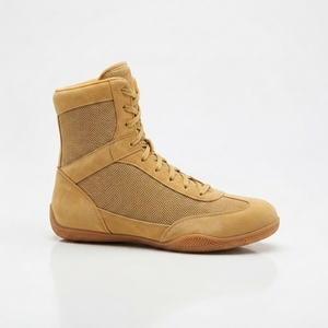 Chaussures de boxe pour hommes, légères, à haute tige, respirantes, en maille, à lacets, en cuir, pour l'entraînement, semelle flexible antidérapante, adhérence par tous les temps - Product Image 5