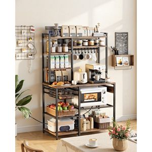 Cavo di Alimentazione da 1,5 m per Scaffale da Cucina con 10 Ganci a S e Barra di Supporto a X per Organizzazione Cucina - Product Image 2