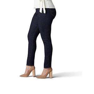 Jean slim taille haute pour femme, dernière collection, délavé, décontracté, tendance, séchage rapide, respirant, en denim, personnalisable OEM - Product Image 2