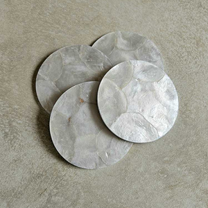 Sous-verres ronds antidérapants en nacre pour boissons, café, décoration de mariage, prêts à être expédiés, en provenance du Vietnam - Product Image 3