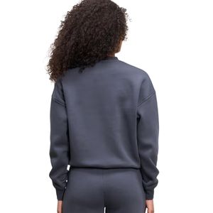 Sweat-shirt à capuche en néoprène pour femme, manches longues, pull-over décontracté, streetwear, haut confortable pour un style de vie actif, personnalisable - Product Image 2