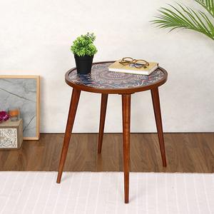 Table basse gigogne en bois de manguier massif, fabrication artisanale, design moderne haut de gamme pour salon de luxe - Product Image 3