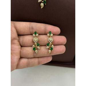 Indian Ethnic Artificial <b>Jewellery</b>-Avani Victorian Delicate <b>Pearl</b> Necklace & Earring <b>Set</b> - Product Image 3