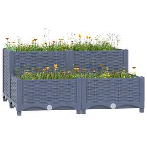Medium Durable Blue Grey Polypropylene Raised <b>Bed</b> Grow <b>Bags</b> - Product Image 1