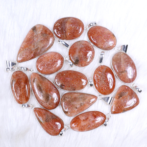 สร้อยคอหินซันสโตนธรรมชาติหุ้มเงินแท้ ประดับคริสตัลบำบัด ดีไซน์โบโฮ จี้อัญมณี ของขวัญวันเกิดสำหรับเธอ - Product Image 4