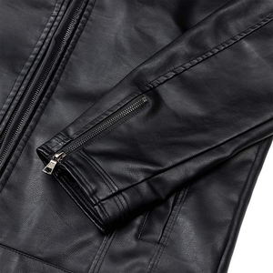 New Brand <b>Men's</b> Genuine Leather <b>Jacket</b> Spring Fall Breathable Hooded <b>Long</b> Sleeves Vintage Style Fashion Clothing - Product Image 4