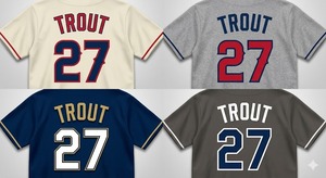 เสื้อเบสบอลแบบยูนิเซ็กซ์ พิมพ์ชื่อและหมายเลข 27 ด้วยเทคนิคสกรีนพิมพ์ ผ้าโพลีเอสเตอร์ระบายอากาศได้ดี แขนสั้น ชุดกีฬาสำหรับผู้ใหญ่ หมายเลขสั่งทำได้ - Product Image 4