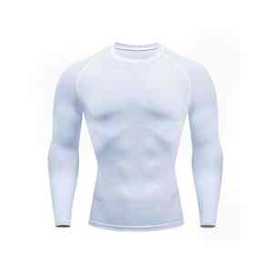 Vente en gros de chemises de protection solaire compressives, manches longues, sublimées, personnalisées pour hommes, en spandex/polyester 220g - Product Image 3