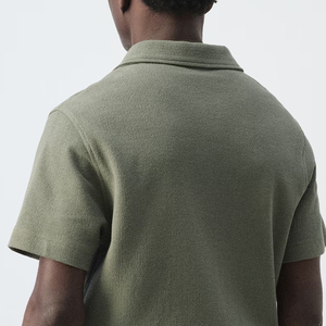 Chemise en coton décontractée pour homme, style business, avec col rabattable, design streetwear tendance, avec logo et design personnalisables 2026 - Product Image 5