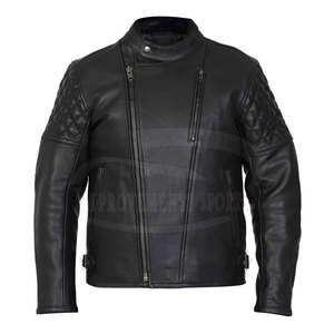 Veste de moto en cuir pour hommes de qualité supérieure à design personnalisé Blouson de moto en cuir durable - Product Image 1